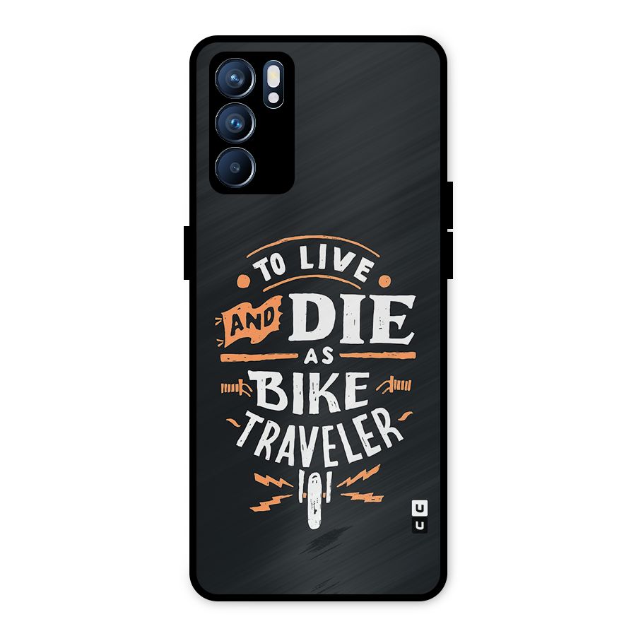 Bike Traveler Metal Back Case for Oppo Reno6 5G