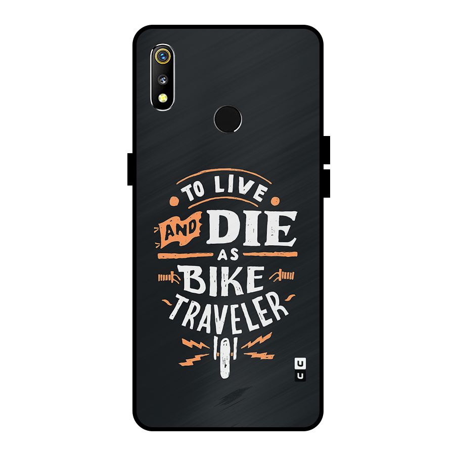 Bike Traveler Metal Back Case for Realme 3