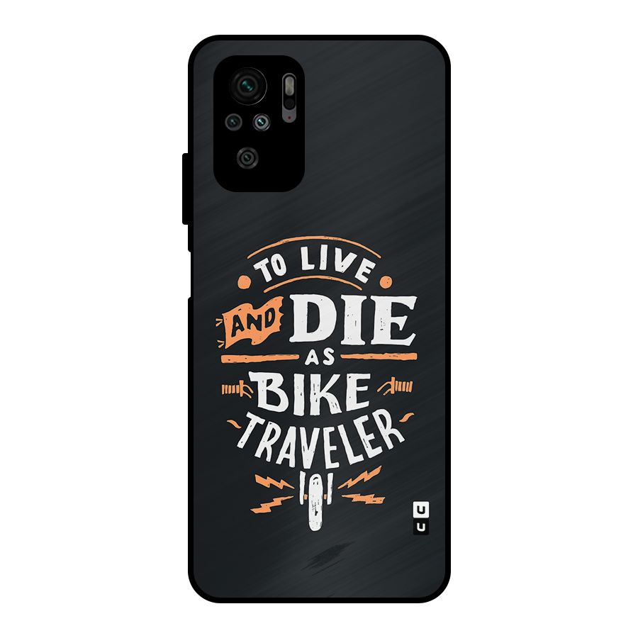 Bike Traveler Metal Back Case for Redmi Note 10S