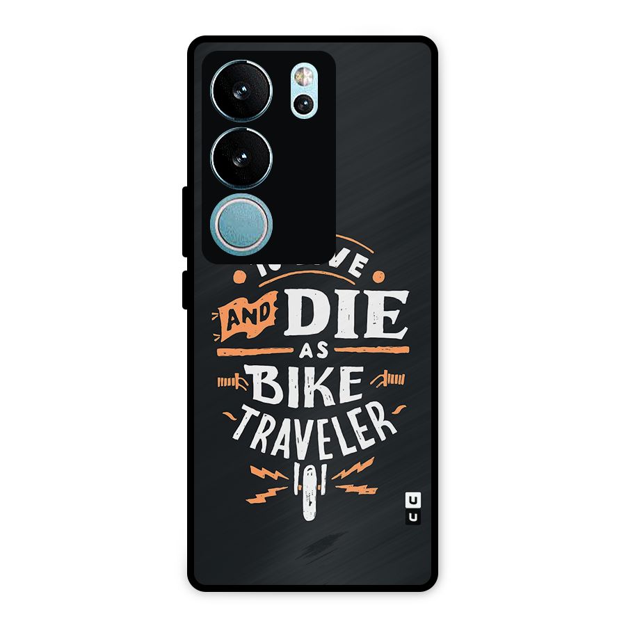Bike Traveler Metal Back Case for Vivo V29 Pro