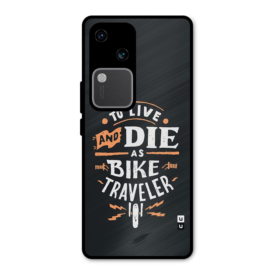 Bike Traveler Metal Back Case for Vivo V30 Pro