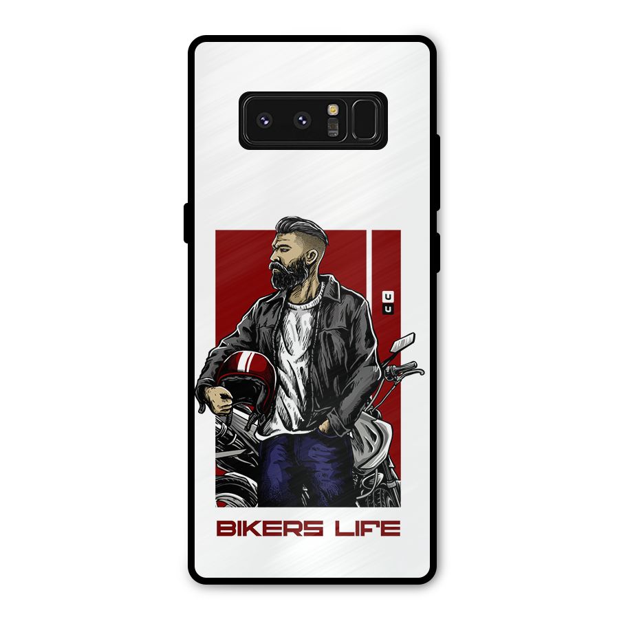 Biker Life Metal Back Case for Galaxy Note 8