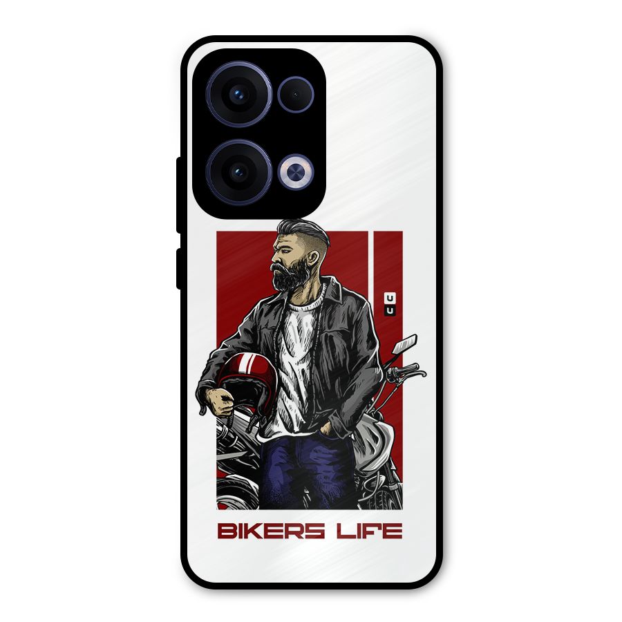 Biker Life Metal Back Case for Oppo Reno13