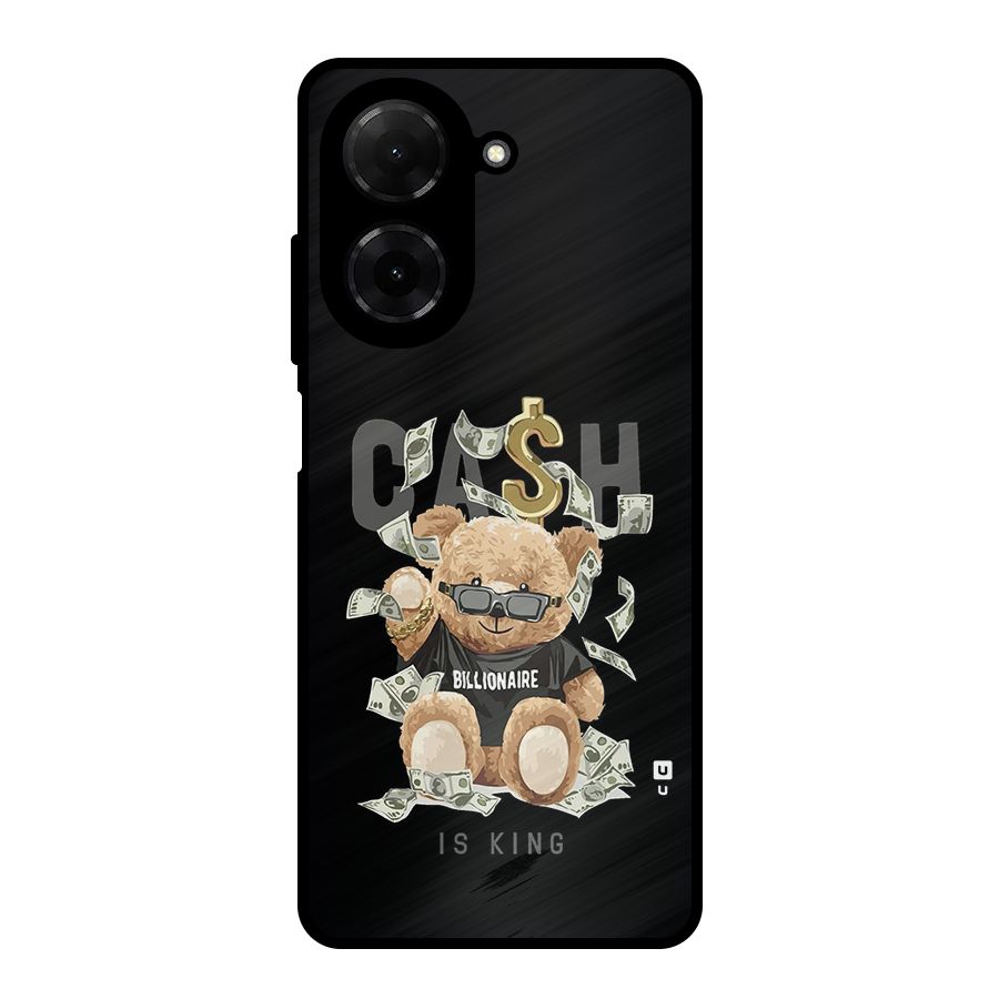 Billionaire Teddy Metal Back Case for Redmi A5 4G