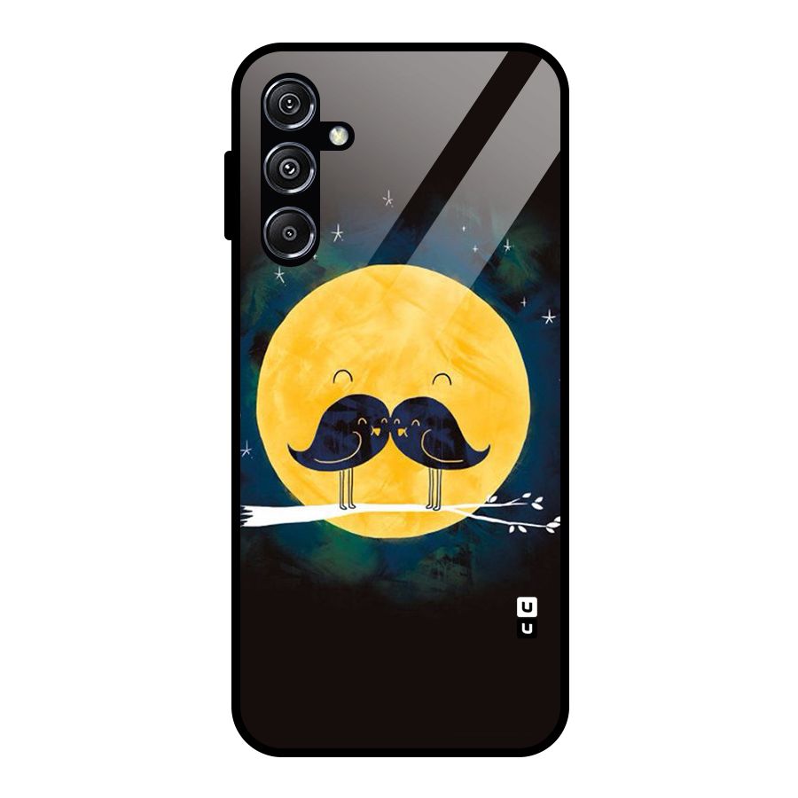 Bird Moustache Glass Back Case for Galaxy M34 5G