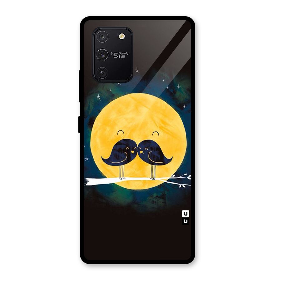 Bird Moustache Glass Back Case for Galaxy S10 Lite