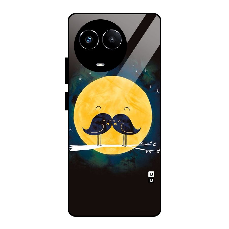 Bird Moustache Glass Back Case for Realme 11X