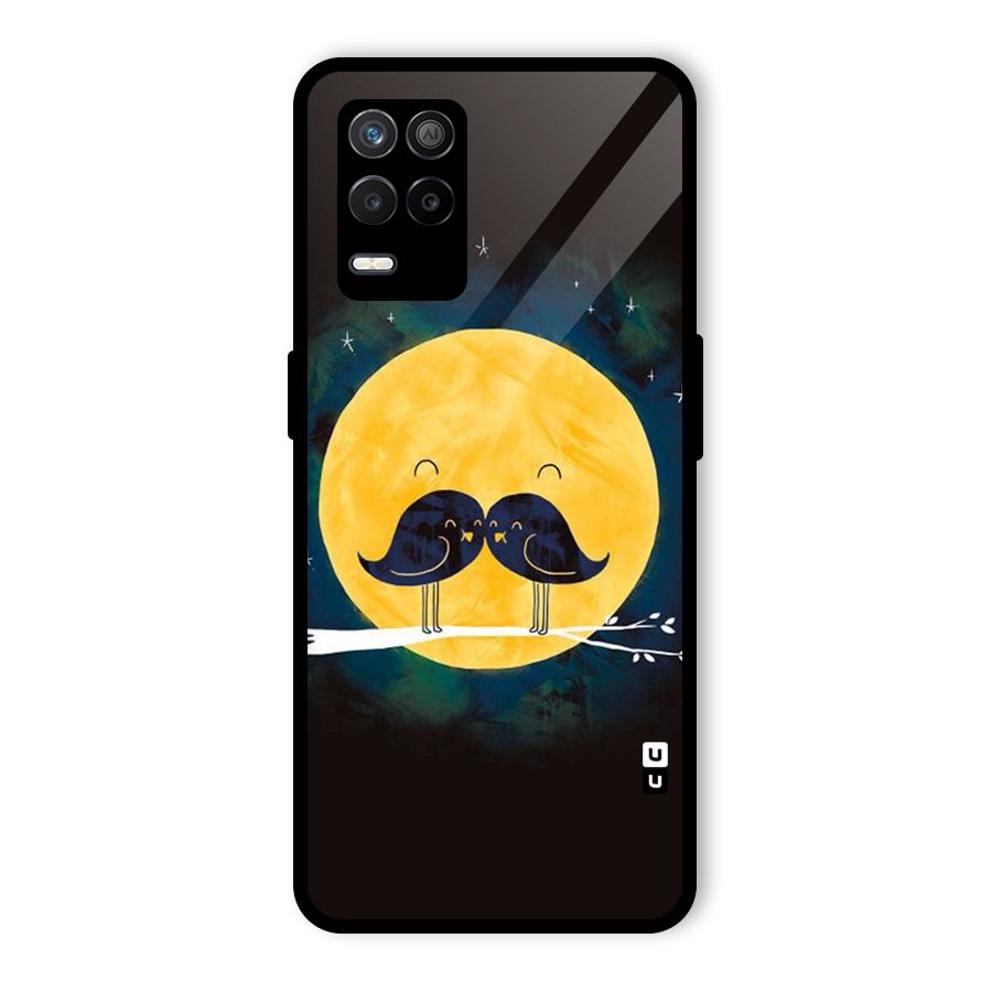 Bird Moustache Glass Back Case for Realme 8s 5G