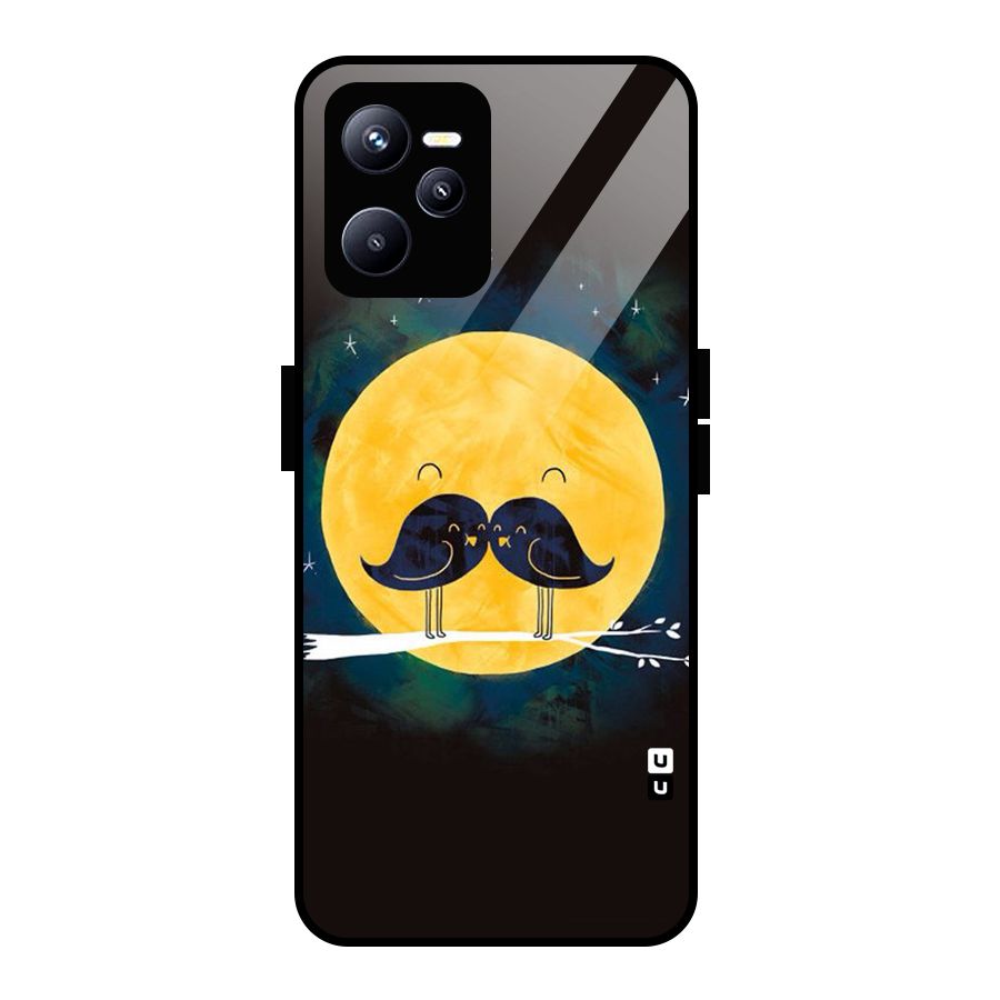 Bird Moustache Glass Back Case for Realme C35