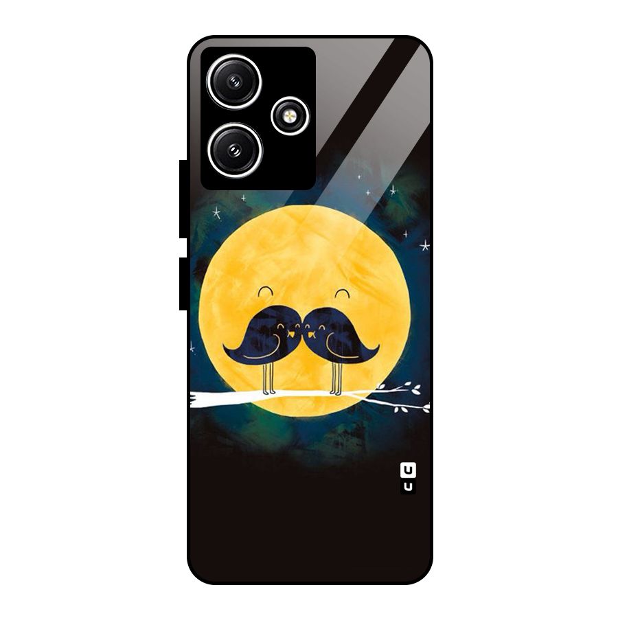 Bird Moustache Glass Back Case for Redmi 12 5G