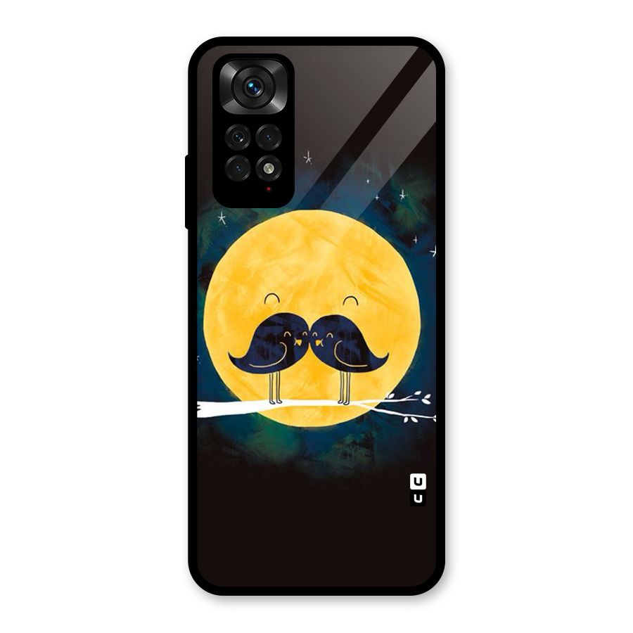 Bird Moustache Glass Back Case for Redmi Note 11S