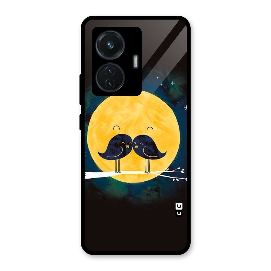 Bird Moustache Glass Back Case for Vivo T1 44W