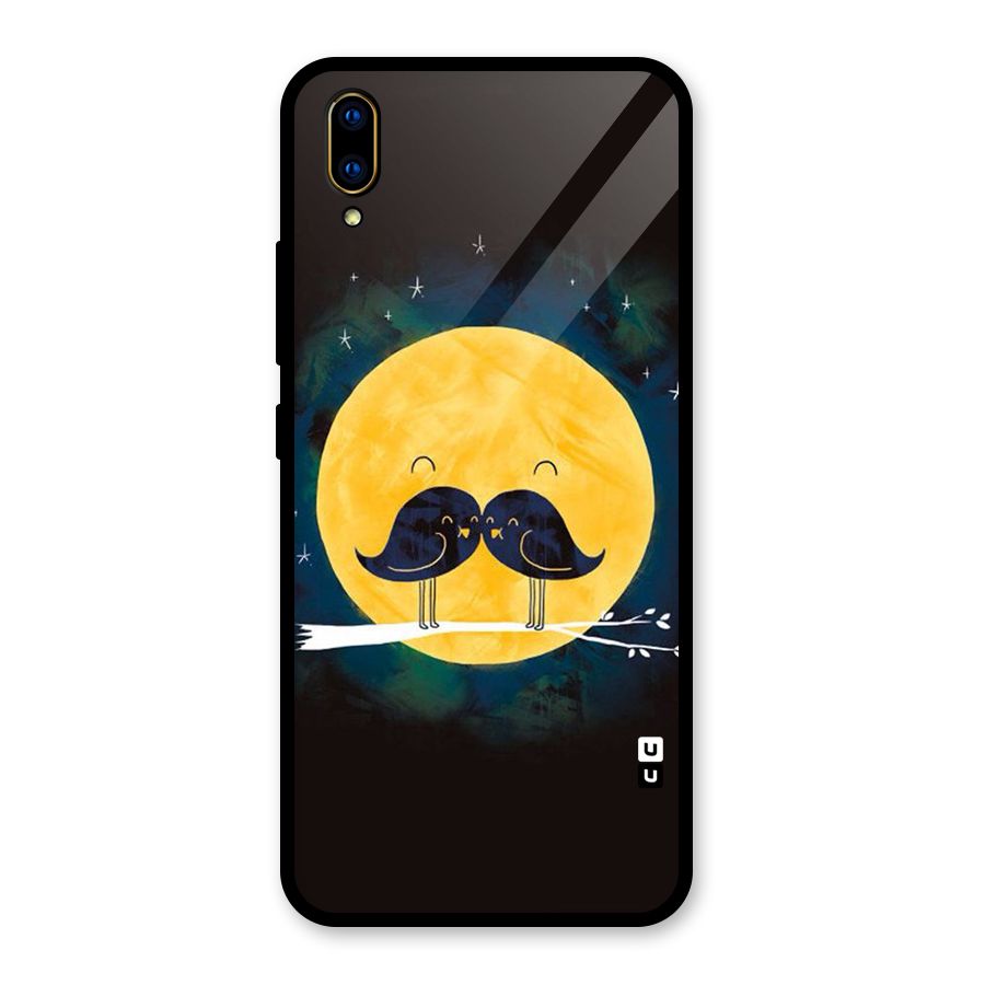 Bird Moustache Glass Back Case for Vivo V11 Pro