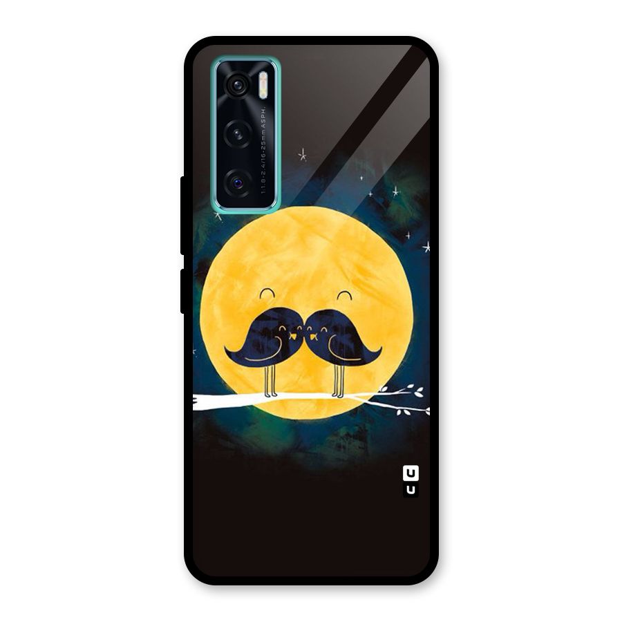 Bird Moustache Glass Back Case for Vivo V20 SE