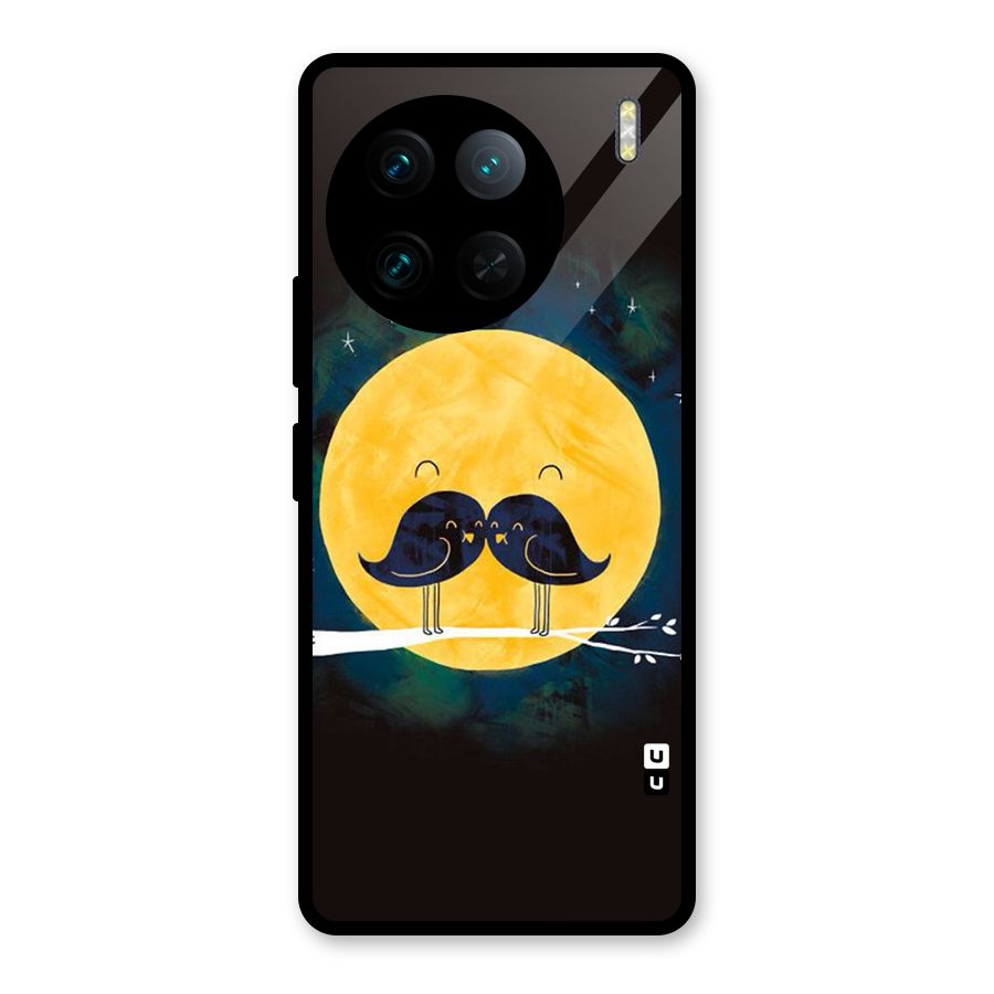Bird Moustache Glass Back Case for Vivo X90 Pro