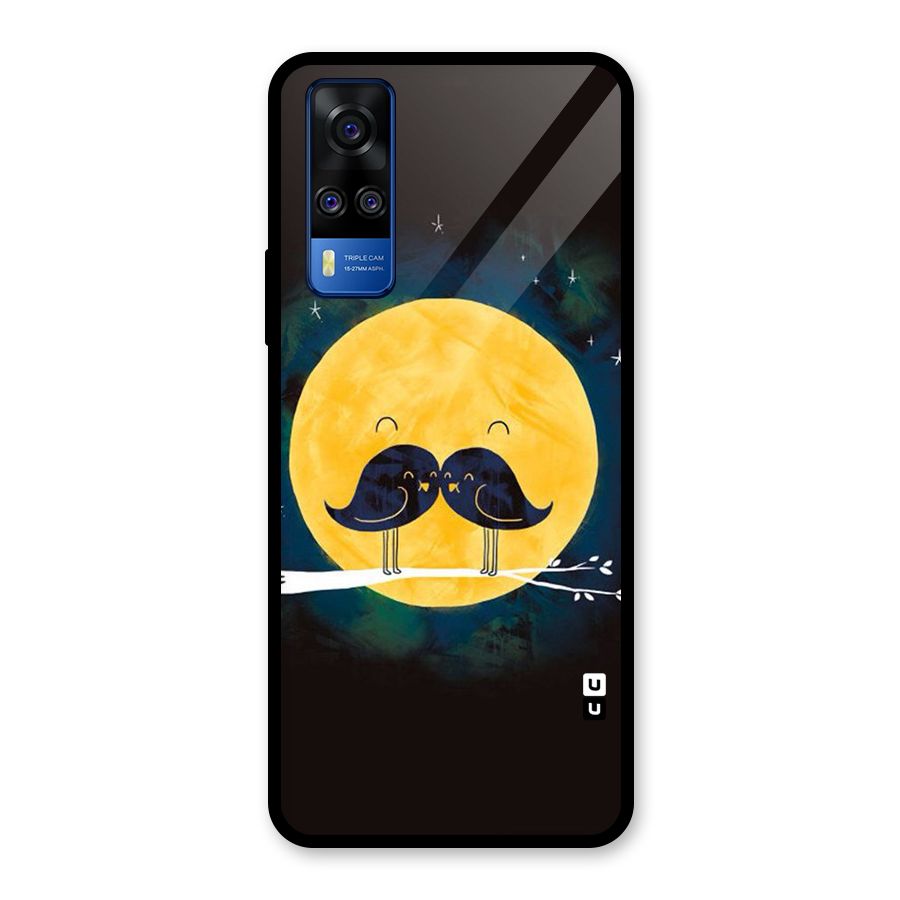 Bird Moustache Glass Back Case for Vivo Y31