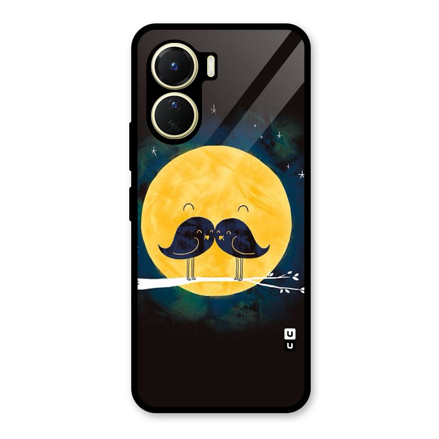 Bird Moustache Glass Back Case for Vivo Y56