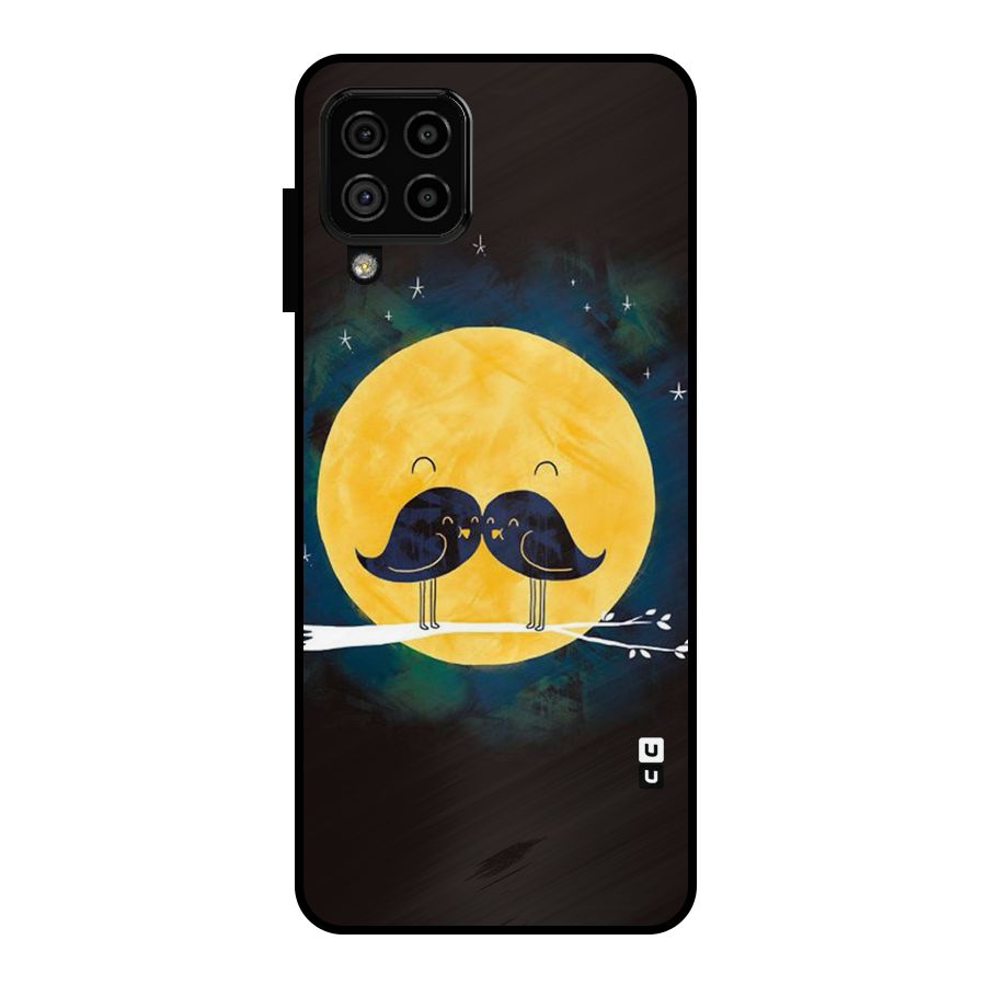 Bird Moustache Metal Back Case for Galaxy A22 4G