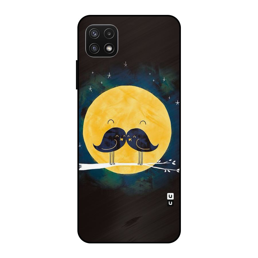 Bird Moustache Metal Back Case for Galaxy A22 5G