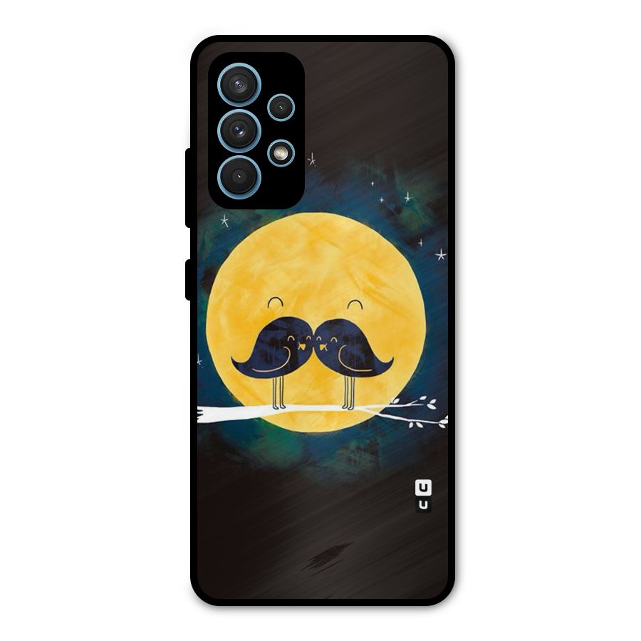 Bird Moustache Metal Back Case for Galaxy A32