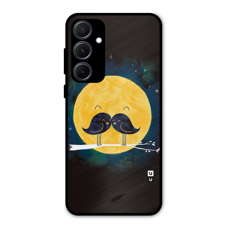 Bird Moustache Metal Back Case for Galaxy A35