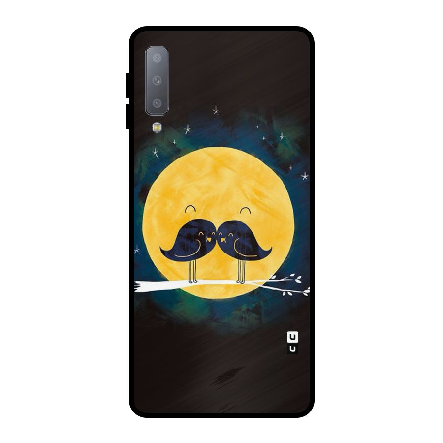 Bird Moustache Metal Back Case for Galaxy A7 (2018)