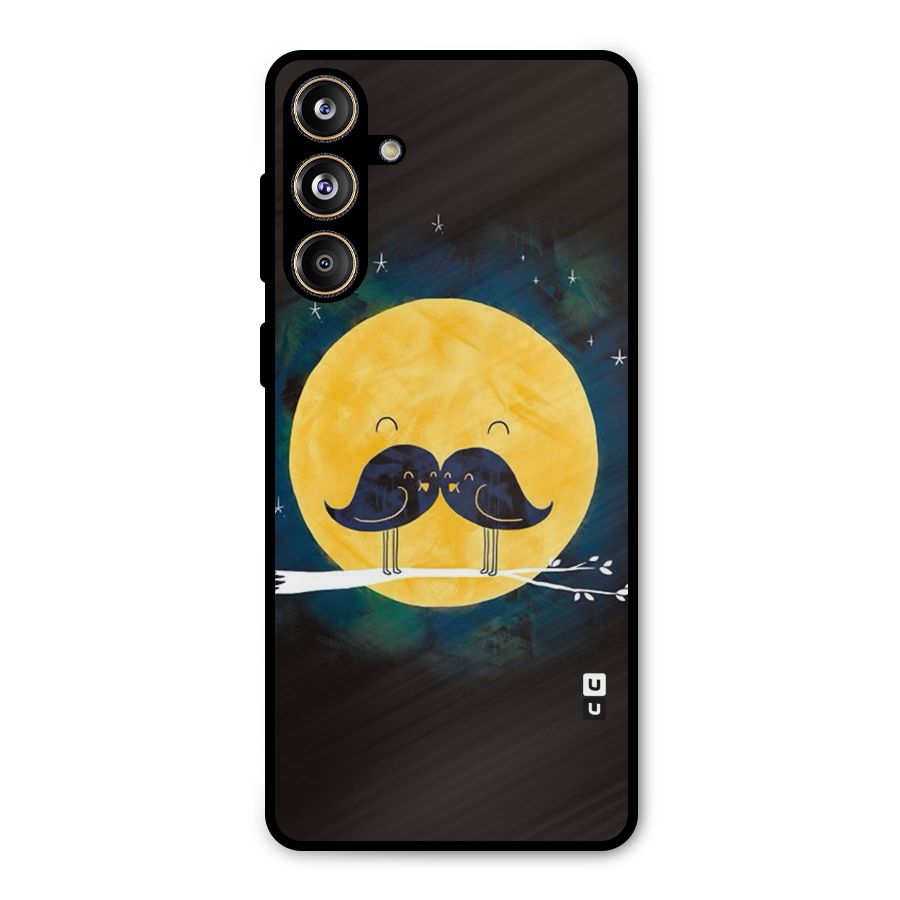 Bird Moustache Metal Back Case for Galaxy F55