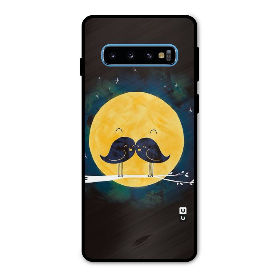 Bird Moustache Metal Back Case for Galaxy S10