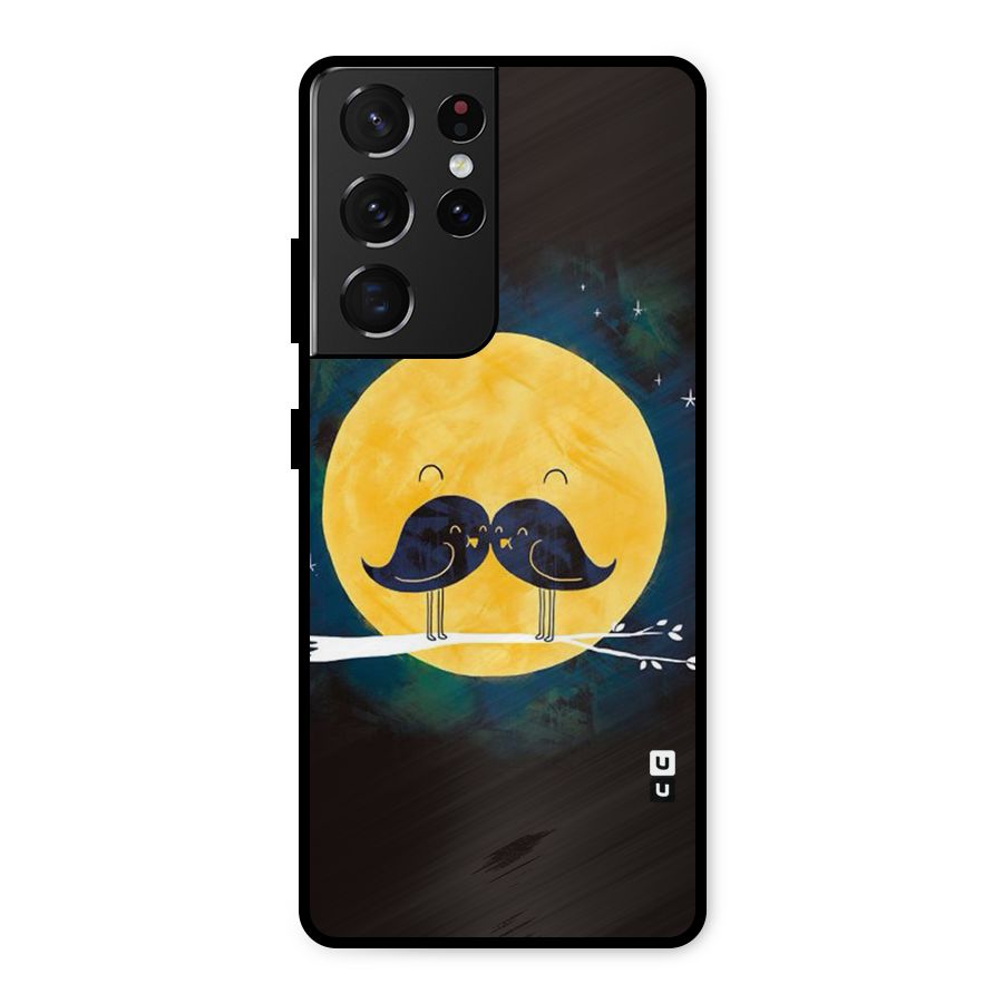Bird Moustache Metal Back Case for Galaxy S21 Ultra 5G