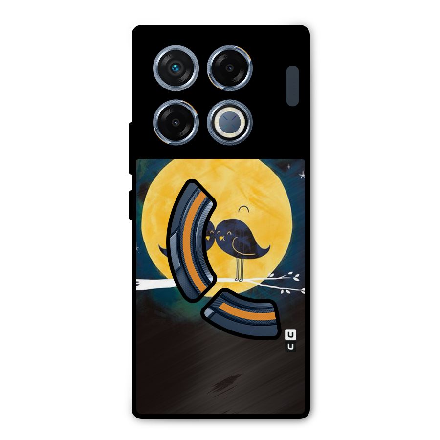 Bird Moustache Metal Back Case for Infinix GT 20 Pro