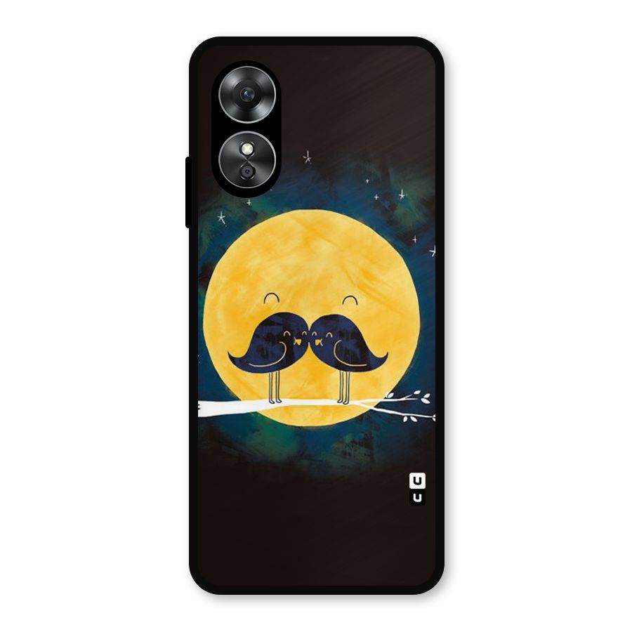 Bird Moustache Metal Back Case for Oppo A17