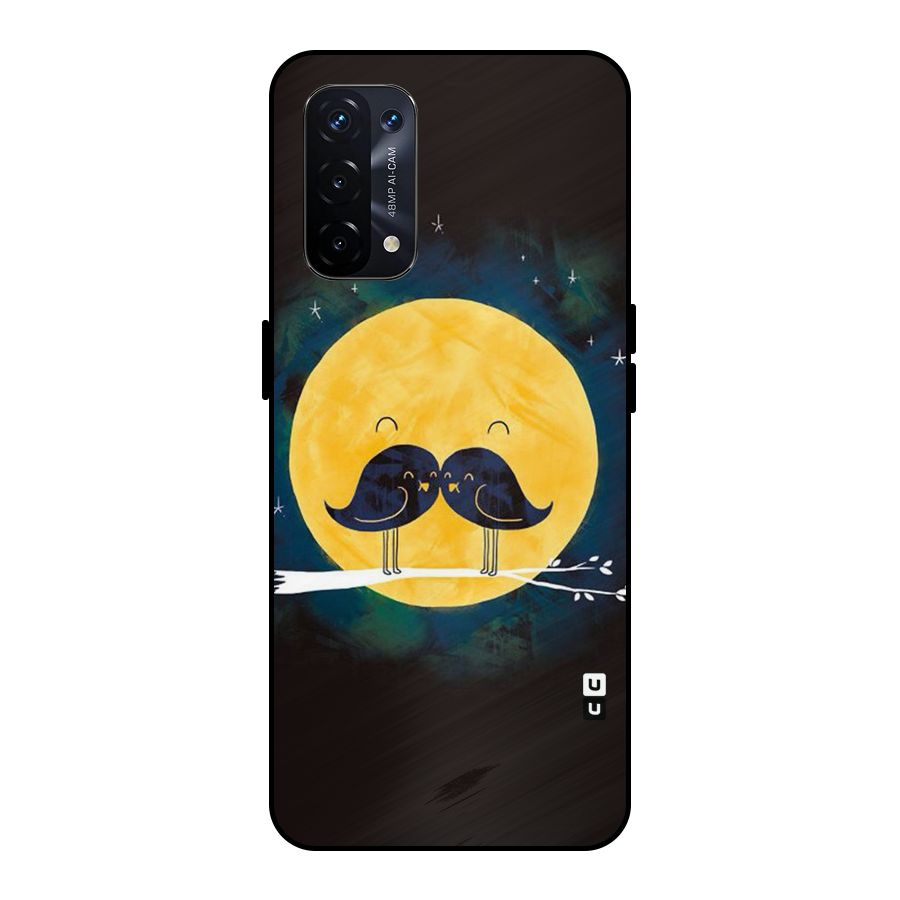 Bird Moustache Metal Back Case for Oppo A74 5G