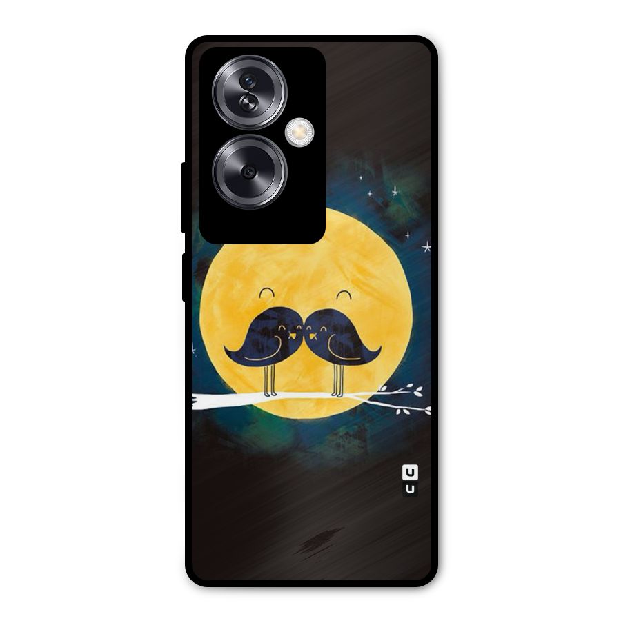 Bird Moustache Metal Back Case for Oppo A79 5G