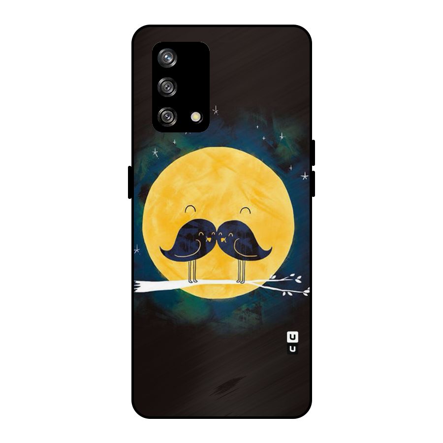 Bird Moustache Metal Back Case for Oppo F19