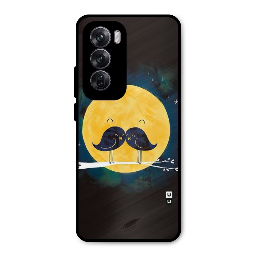 Bird Moustache Metal Back Case for Oppo Reno12 Pro