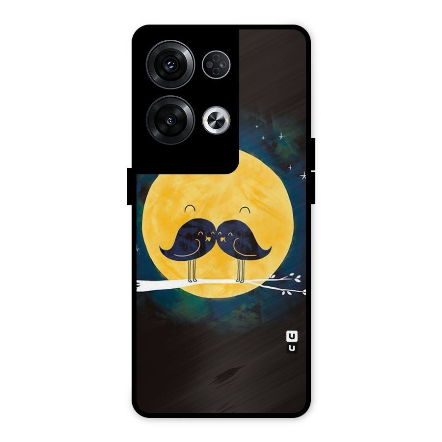 Bird Moustache Metal Back Case for Oppo Reno8 Pro 5G