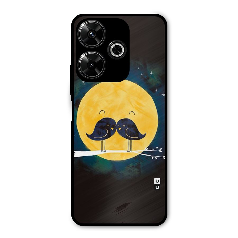 Bird Moustache Metal Back Case for Poco M6 Plus