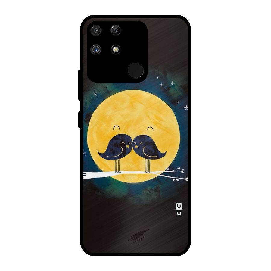 Bird Moustache Metal Back Case for Realme Narzo 50A