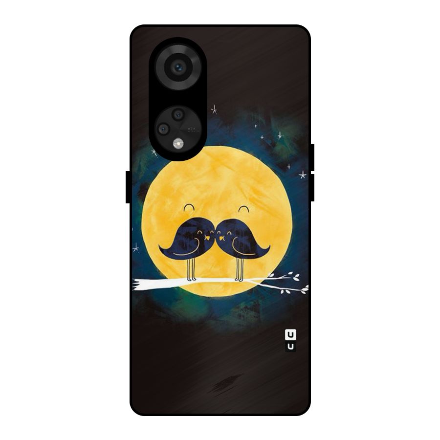 Bird Moustache Metal Back Case for Reno8 T 5G