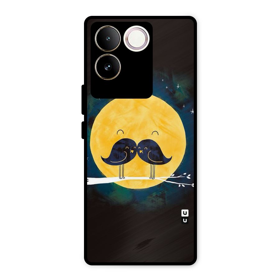 Bird Moustache Metal Back Case for Vivo T2 Pro
