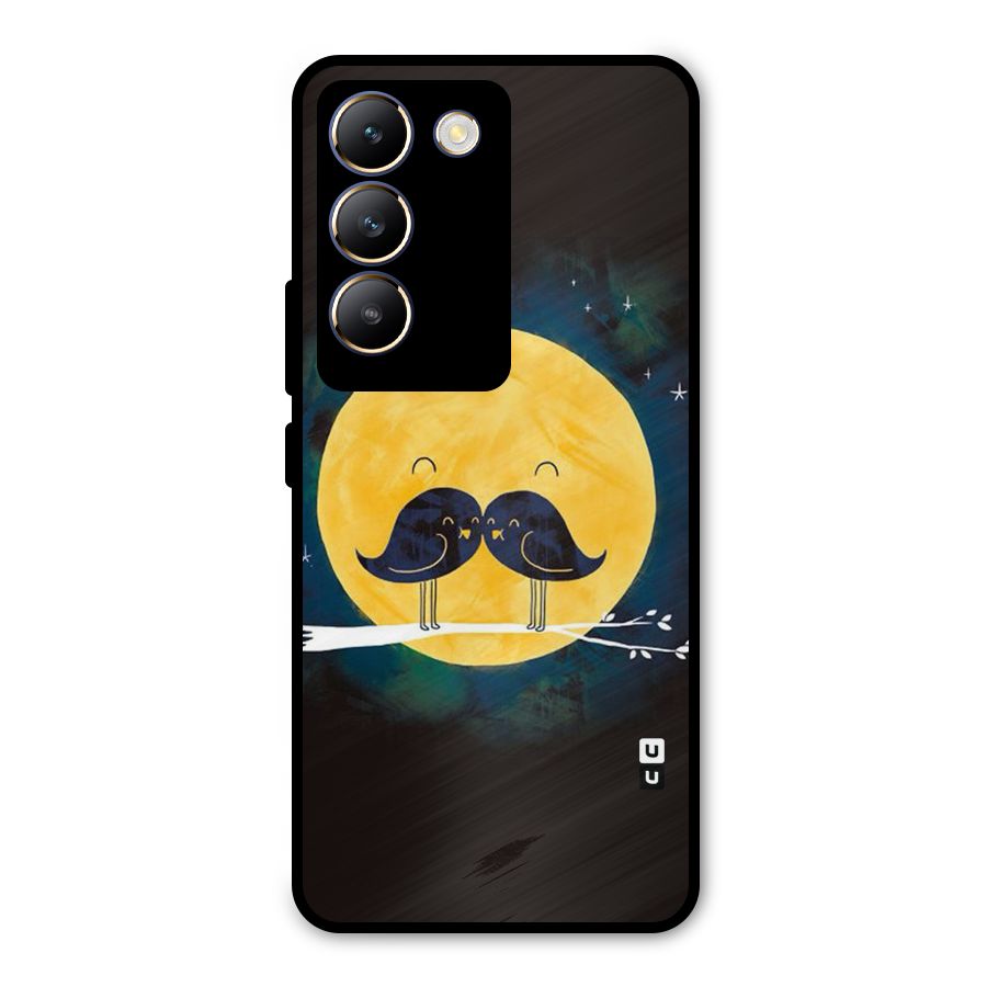 Bird Moustache Metal Back Case for Vivo T3 5G
