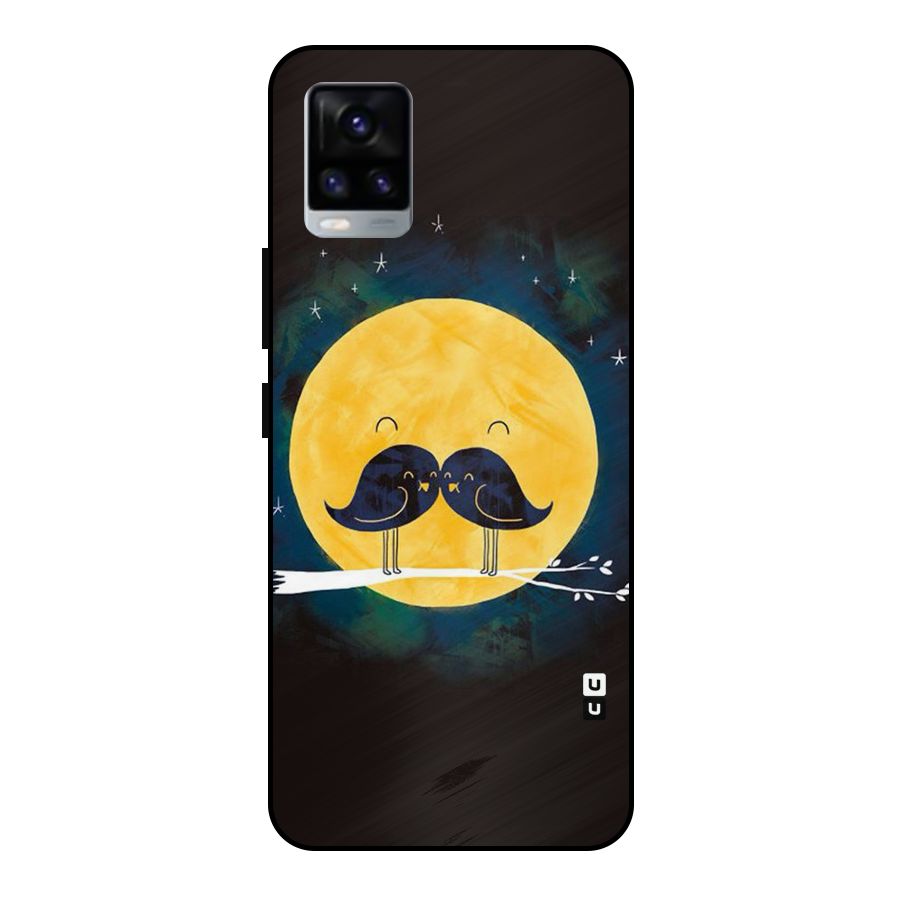 Bird Moustache Metal Back Case for Vivo V20 2021