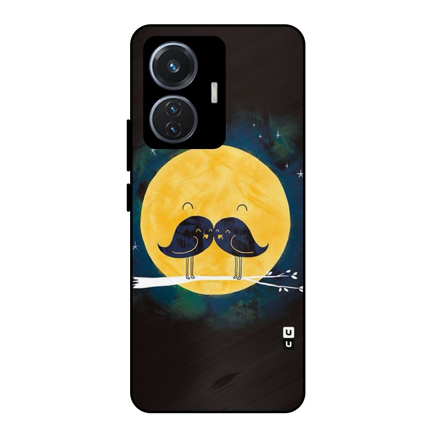 Bird Moustache Metal Back Case for iQOO Z6 44W