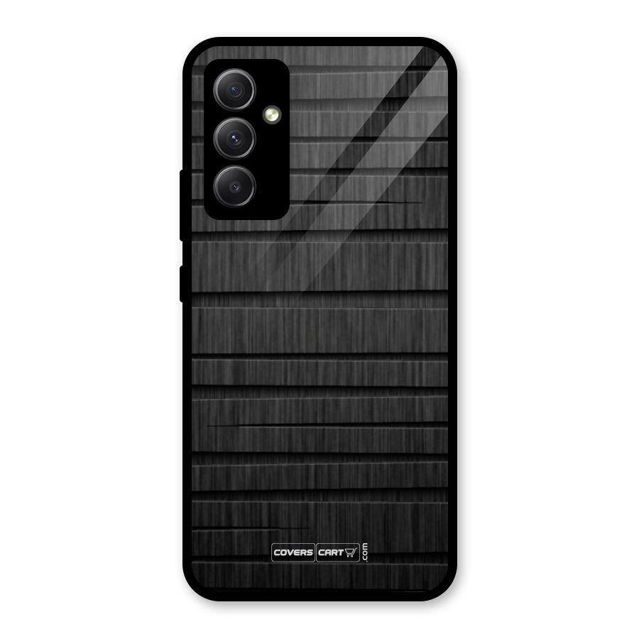 Black Abstract Glass Back Case for Galaxy A34