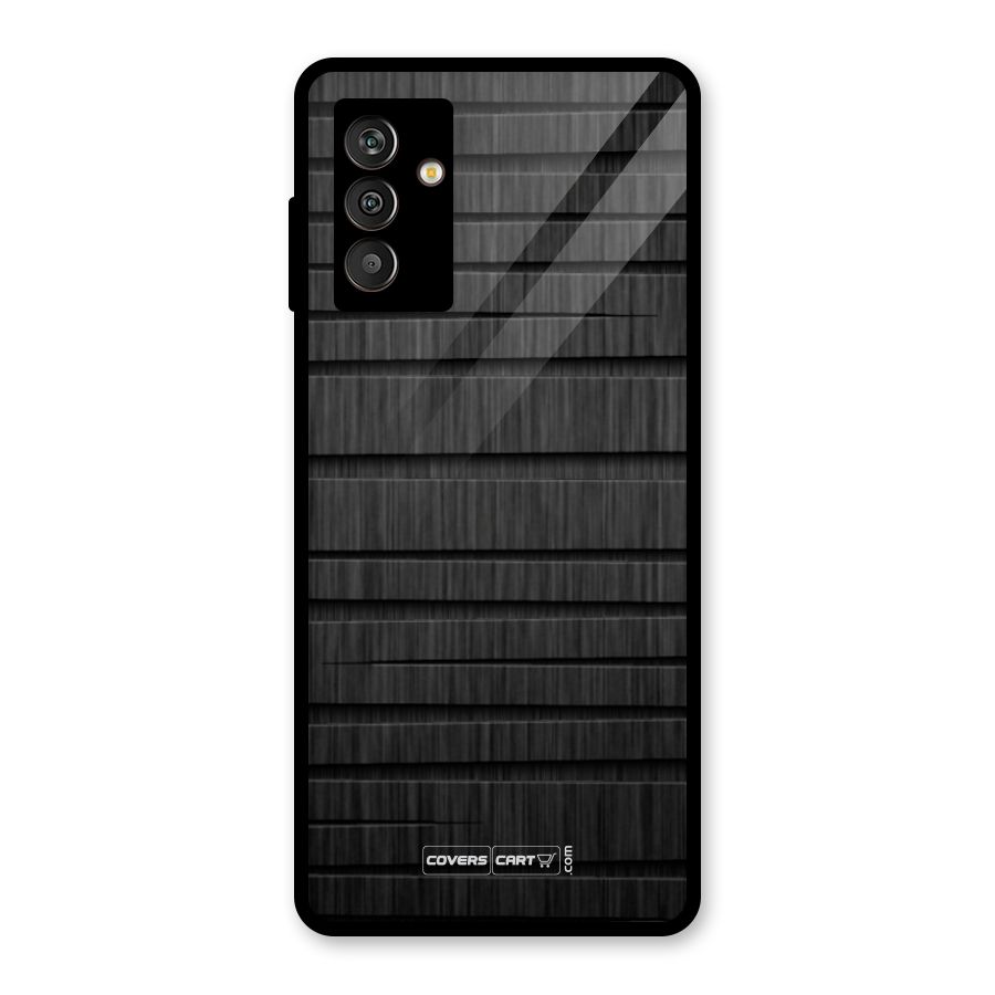 Black Abstract Glass Back Case for Galaxy M13