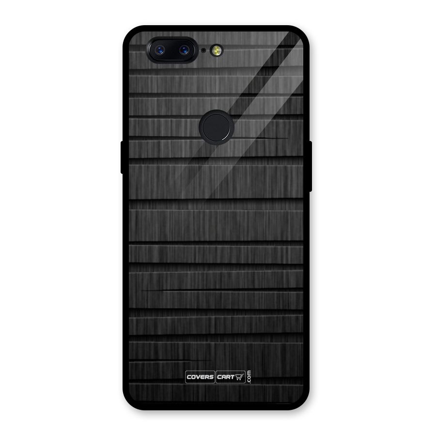Black Abstract Glass Back Case for OnePlus 5T