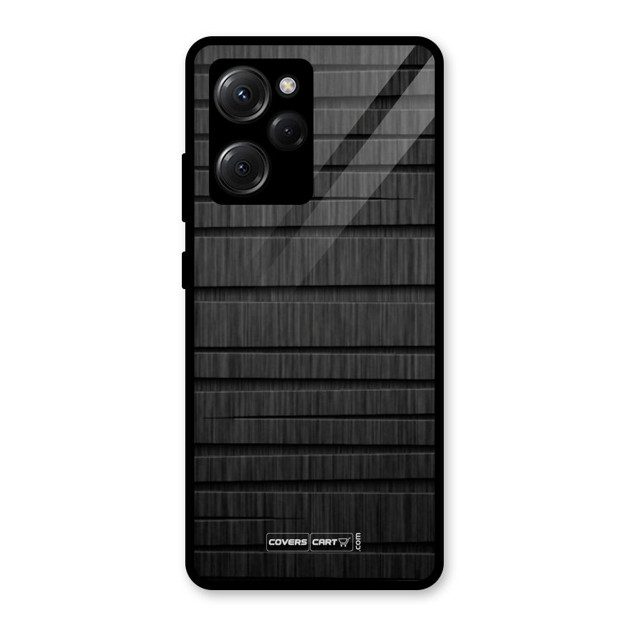Black Abstract Glass Back Case for Poco X5 Pro