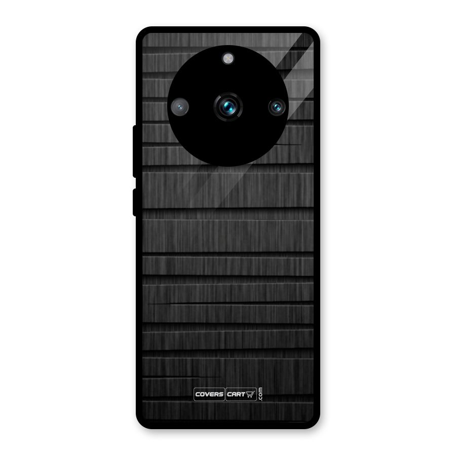 Black Abstract Glass Back Case for Realme 11 Pro