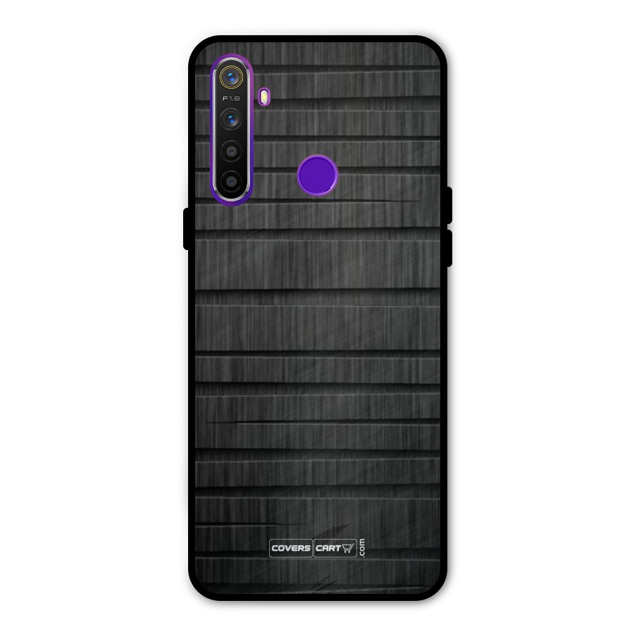 Black Abstract Glass Back Case for Realme 5s
