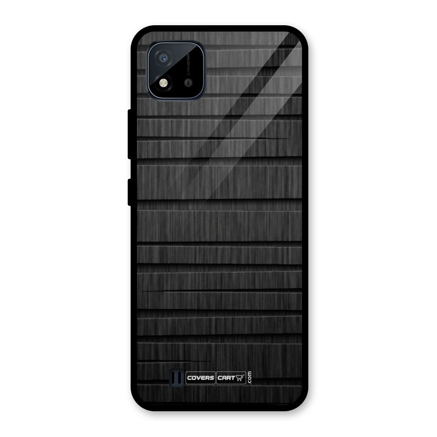 Black Abstract Glass Back Case for Realme C11 2021